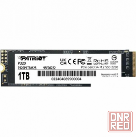 Твердотельный накопитель Ssd Patriot P320 1tb P320p1tbm28, M.2 2280, Pci Express 3.0 X4 (арт-1169) Макеевка - изображение 1