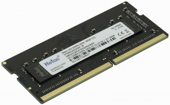 Оперативная память Ddr4 Netac 16гб 3200 мгц Sodimm Ntbsd4n32sp-16 (арт-7735) Донецк