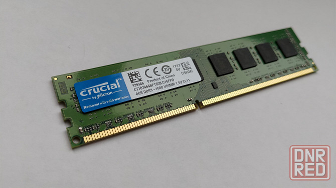 Оперативная память Dimm Ddr3 Crucial 8гб 1600mhz Pc3-12800u (Ct102464bf160b.C16fpd) (арт-8324) Донецк - изображение 1
