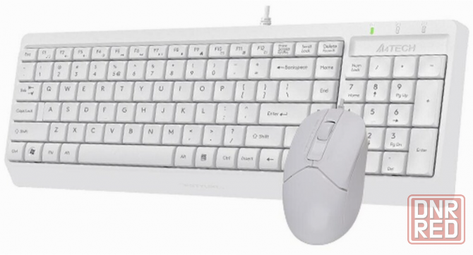 Клавиатура + мышь A4tech Fstyler F1512 клав:белый мышь:белый Usb (арт-9778) Донецк - изображение 1