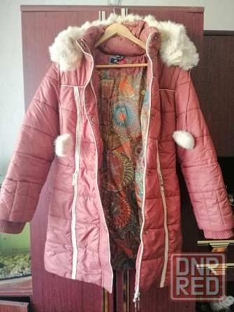 Пальто пуховик куртка капюшон- шапка ушанка р. 50 Донецк - изображение 3