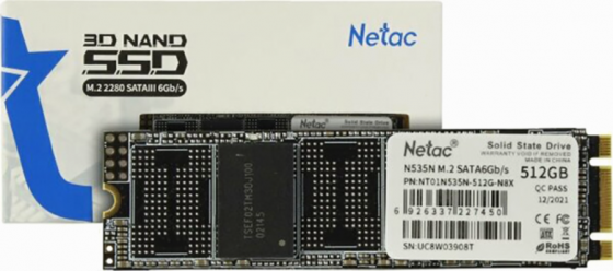 Твердотельный накопитель Ssd M.2 Sata Netac N535n (Nt01n535n-512g-N8x) 512гб (арт-3132) Донецк