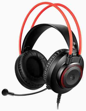 Наушники с микрофоном A4tech Bloody G200s черный/красный 2м мониторные Usb оголовье (G200s Usb/ Blac Донецк