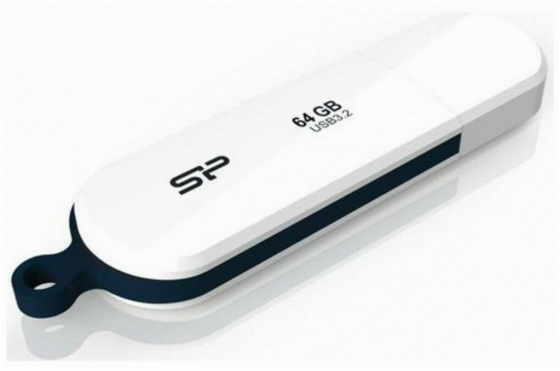 Usb Flash накопитель 64gb Silicon Power Blaze B32 White (Sp064gbuf3b32v1w) (арт-2145) Макеевка