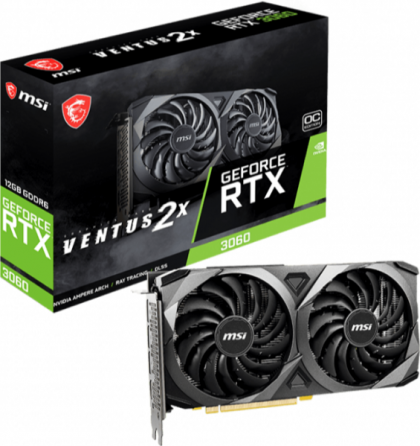 Видеокарта Msi Nvidia Geforce Rtx 3060 Ventus 2x Oc Pci-E 12288mb Gddr6 192 Bit Retail (Rtx 3060 Ven Донецк