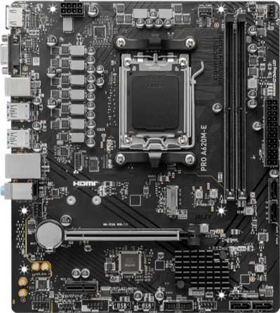 Материнская плата Msi Pro A620m-E Socket Am5 Amd B650 2xddr5 Matx Raid/Vga/Hdmi (арт-8755) Донецк