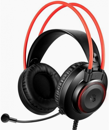 Наушники с микрофоном A4tech Bloody G200 Aux3.5-4pin +Usb черно красные (арт-1405) Донецк