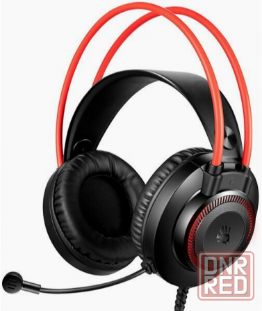 Наушники с микрофоном A4tech Bloody G200 Aux3.5-4pin +Usb черно красные (арт-1405) Донецк - изображение 1