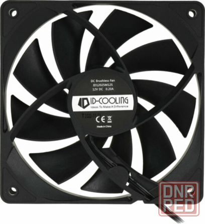 Вентилятор для корпуса Id-Cooling 120x120mm 3pin 1250rpm Black (Fl-12025k) (арт-7102) Донецк - изображение 3