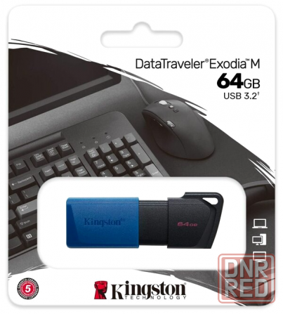 Флеш-диск Kingston Datatraveler Exodia M 64gb (Dtxm/64gb) (арт-5726) Донецк - изображение 1