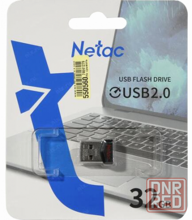 Флешка Netac 32gb Um2 Usb 2.0 (Nt03um2n-032g-20bk) (арт-3421) Донецк - изображение 1