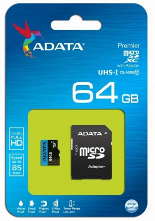 Карта памяти A-Data Microsdxc, 64gb, Ausdx64guicl10-Ra1 (арт-9938) Донецк