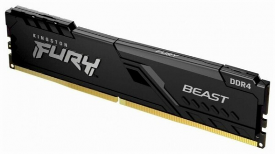 Модуль памяти Kingston Fury Beast Black Ddr4 Dimm 3200mhz Pc25600 Cl16 - 16gb Kf432c16bb/16 (арт-225 Донецк