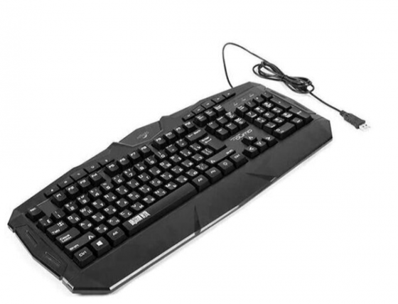Игровая клавиатура Qumo Twins K68, с двумя накладками разного цвета, проводная, 104 клавиши, кнопка Донецк
