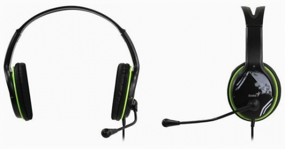 Компьютерная гарнитура Genius Hs-400a, черный/зеленый (арт-7196) Донецк