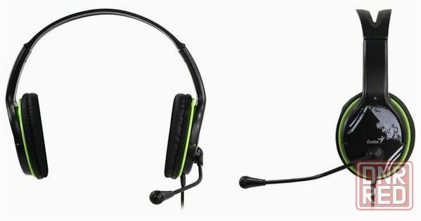Компьютерная гарнитура Genius Hs-400a, черный/зеленый (арт-7196) Донецк - изображение 3