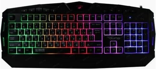 Клавиатура Qumo Antares K60, игровая, проводная, мембранная, 114 клавиш, Usb, подсв, чёрная (арт-361 Донецк