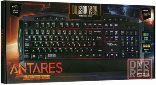 Клавиатура Qumo Antares K60, игровая, проводная, мембранная, 114 клавиш, Usb, подсв, чёрная (арт-361 Донецк - изображение 3