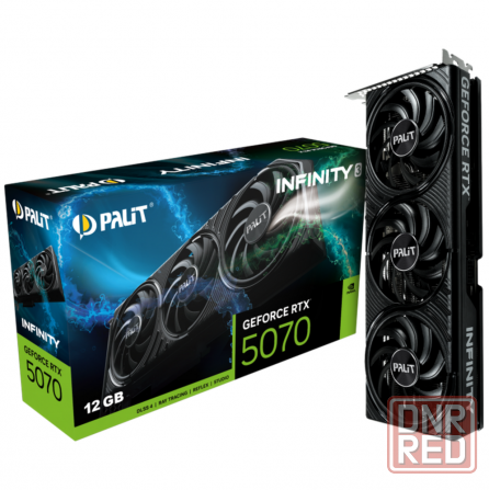 Видеокарта Palit Geforce Rtx 5070 Infinity 3 12 гб, 2325 мгц, черный (арт-5639) Макеевка - изображение 1
