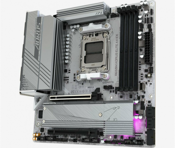 Материнская плата Gigabyte B650m A Elite Ax Ice, Socketam5, Amd B650, Matx (арт-1342) Макеевка