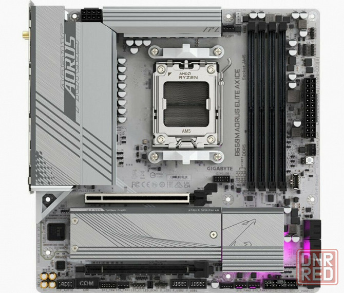 Материнская плата Gigabyte B650m A Elite Ax Ice, Socketam5, Amd B650, Matx (арт-1342) Макеевка - изображение 2