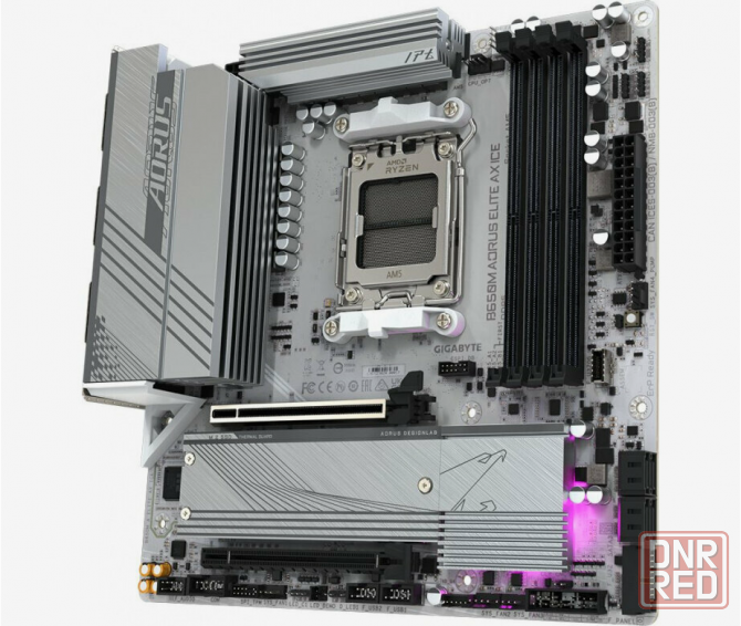 Материнская плата Gigabyte B650m A Elite Ax Ice, Socketam5, Amd B650, Matx (арт-1342) Макеевка - изображение 3