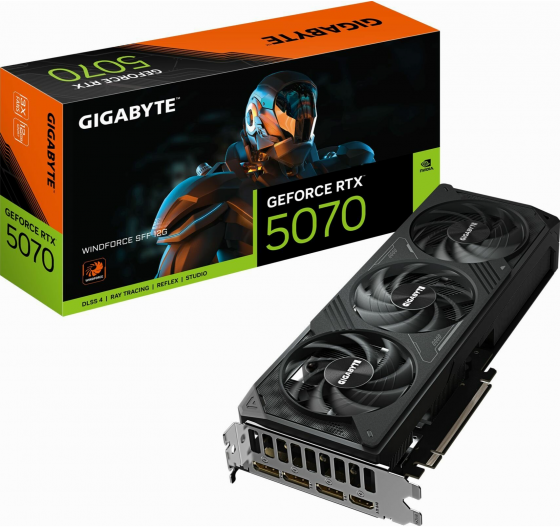 Видеокарта Gigabyte Nvidia Geforce Rtx 5070 12gb (Gv-N5070wf3-12gd) Pci-E (арт-7692) Макеевка