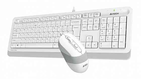 Комплект (клавиатура+мышь) A4tech Fstyler F1010, Usb, проводной, белый и серый [F1010 White] (арт-78 Макеевка