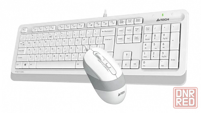 Комплект (клавиатура+мышь) A4tech Fstyler F1010, Usb, проводной, белый и серый [F1010 White] (арт-78 Макеевка - изображение 2