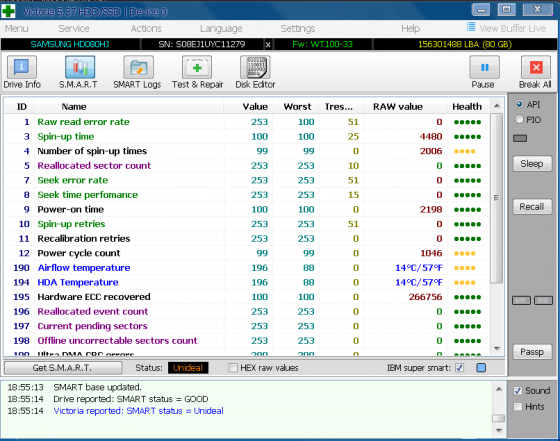 Жёсткий диск SAMSUNG HD080HJ Донецк