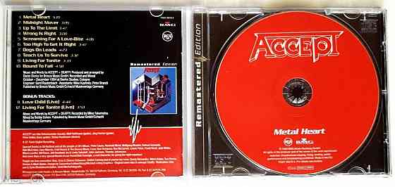 Компакт-диск / CD: Accept - 1985 "Metal Heart" (Reissue 2002), неофициальное издание, Россия Донецк