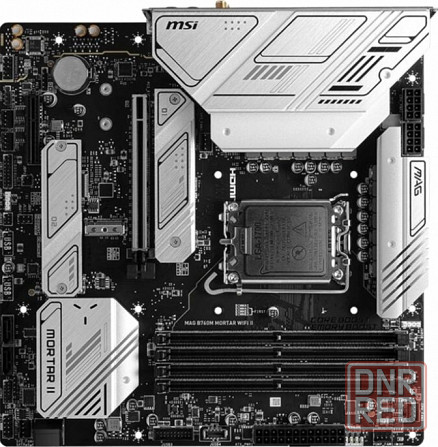 Материнская плата Msi Mag B760m Mortar Wifi Ii Matx Lga1700 4ddr5 Pci-Ex16 Pci-Ex4 3m.2 4sata3 Usb3. Донецк - изображение 2