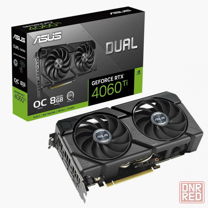 Видеокарта Asus Nvidia Geforce Rtx 4060 Ti 8gb Dual-Rtx4060ti-O8g-Evo/Rtx4060ti, Hdmi, Dp*3,8g, D6 ( Донецк - изображение 1