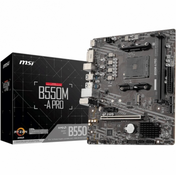 Материнская плата Msi B550m-A Pro, Microatx, поддержка Sli, с 2 разъемами M.2 (арт-4689) Донецк