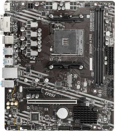 Материнская плата Msi B550m-A Pro, Microatx, поддержка Sli, с 2 разъемами M.2 (арт-4689) Донецк