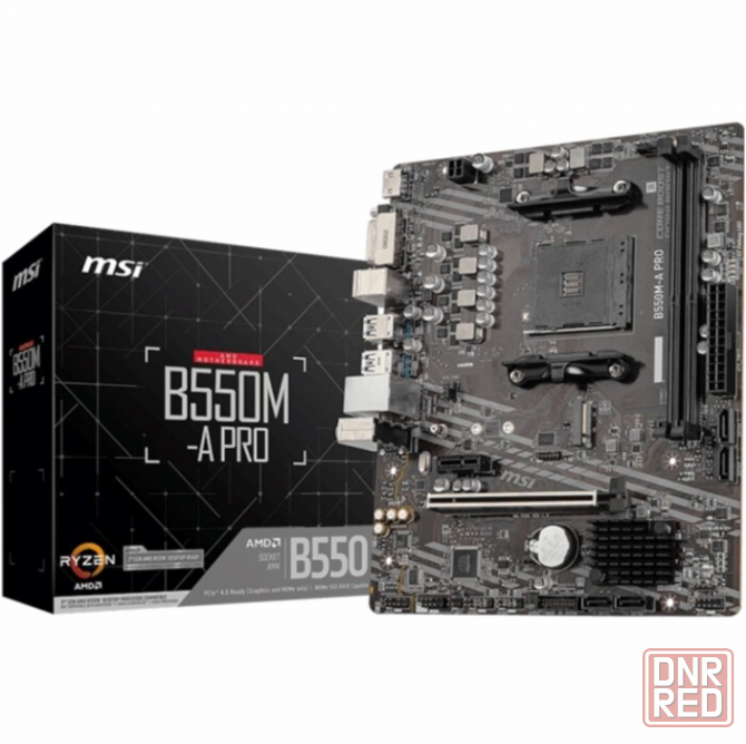 Материнская плата Msi B550m-A Pro, Microatx, поддержка Sli, с 2 разъемами M.2 (арт-4689) Донецк - изображение 1