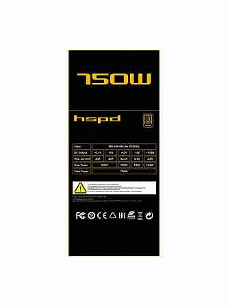 Блок питания для компьютера Hspd Hsi-750bs-Bk, 750w 80+ Bronze (арт-5055) Донецк