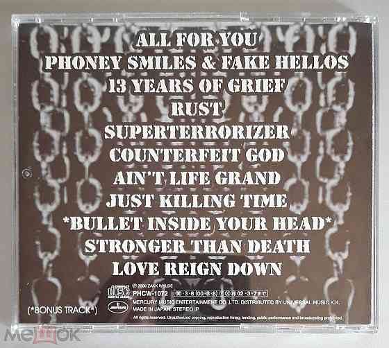 Black Label Society, Z. Wylde - 2000 "Stronger Than Death", CD (Mercury, PHCW-1072), Япония | Japan Донецк