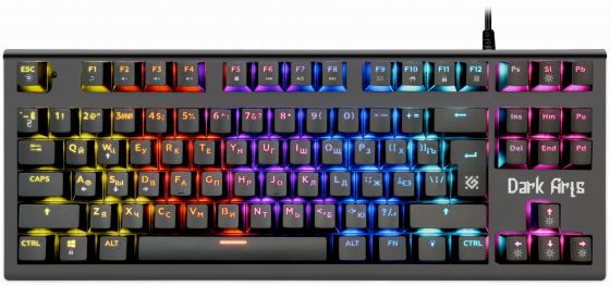 Механическая клавиатура Defender Dark Arts Gk-375 Ru, Rainbow,87 клавиш (арт-1532) Донецк