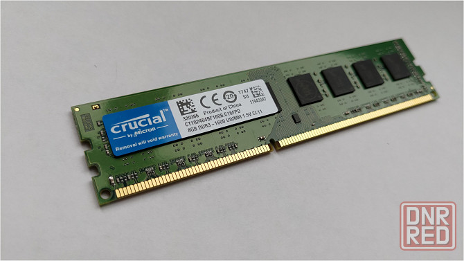 Оперативная память Dimm Ddr3 Crucial 8гб 1600mhz Pc3-12800u (Ct102464bf160b.C16fpd) (арт-9760) Донецк - изображение 1