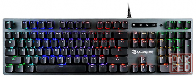 Игровая механическая клавиатура A4tech Bloody B765 Light Strike (Lk), серый, кириллица+Qwerty (арт-1 Донецк - изображение 1