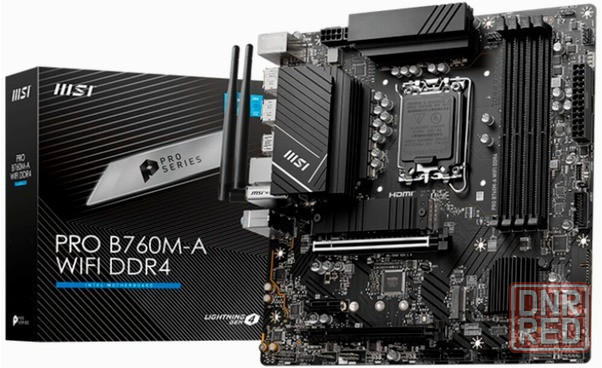 Материнская плата Msi Pro B760m-A Wifi Ddr4matx, Ret Lga 1700 (арт-5174) Донецк - изображение 1
