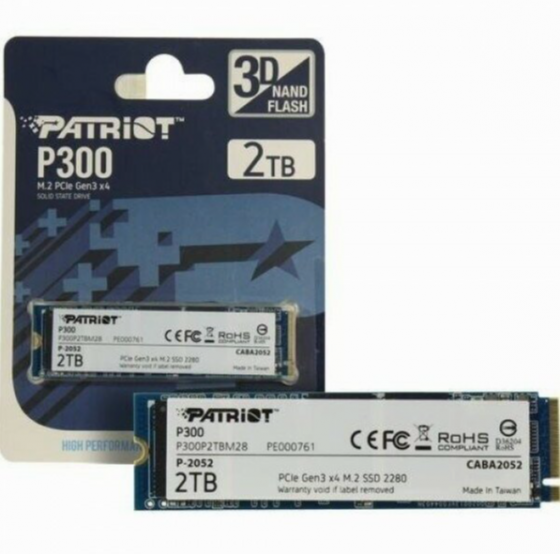 Твердотельный накопитель Ssd M.2 Nvme Patriot Memory P300 (P300p2tbm28) 2тб (арт-6792) Донецк
