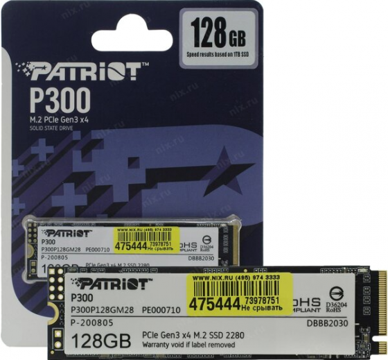 Твердотельный накопитель Ssd M.2 Nvme Patriot Memory (P300p128gm28) 128гб (арт-4457) Донецк