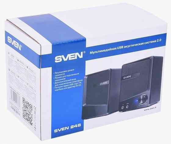 Колонки 2.0 Sven 248 чёрный (6w, питание Usb) (Sv-016333) (арт-3673) Донецк