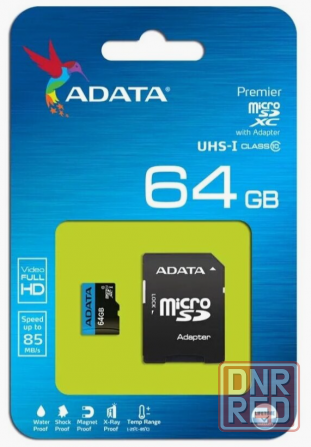 Карта памяти A-Data Microsdxc, 64gb, Ausdx64guicl10-Ra1 (арт-4531) Донецк - изображение 2