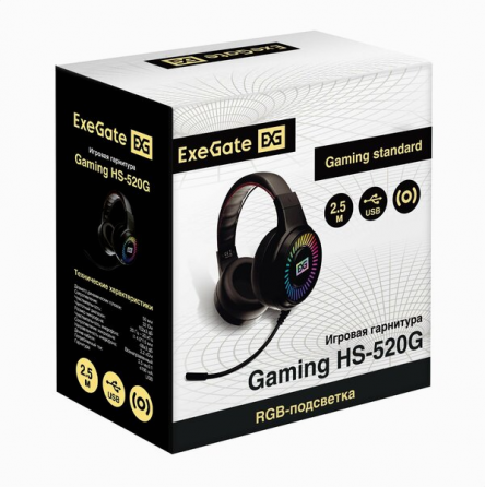 Полноразмерные игровые наушники с микрофоном (гарнитура) Exegate Gaming Hs-520g (Usb, 2x3.5мм, динам Донецк