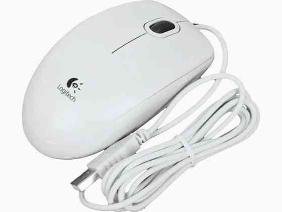 Мышь проводная Logitech B100 910-003360, 800dpi, белый (арт-1397) Донецк