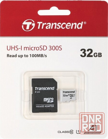 Карта памяти 32gb Transcend Ts32gusd300s-A Microsdhc Class 10 U1 300s + адаптер (арт-5511) Донецк - изображение 2