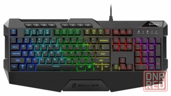 Клавиатура Sharkoon Skiller Sgk4 (резиновые колпачки, Rgb) черный (арт-8321) Донецк - изображение 1